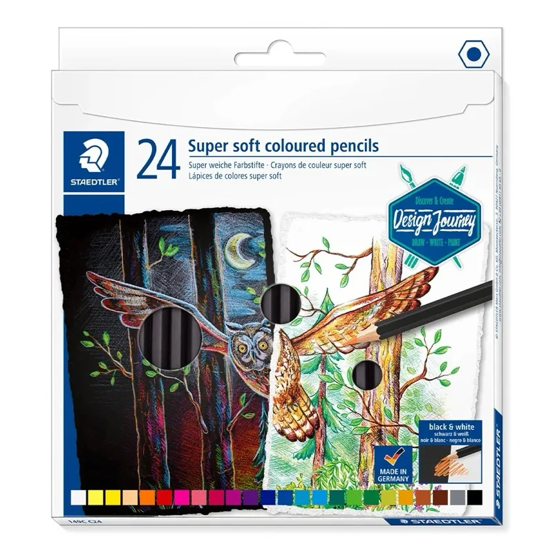 Lápis de cor Super Soft — 24 cores, STAEDTLER