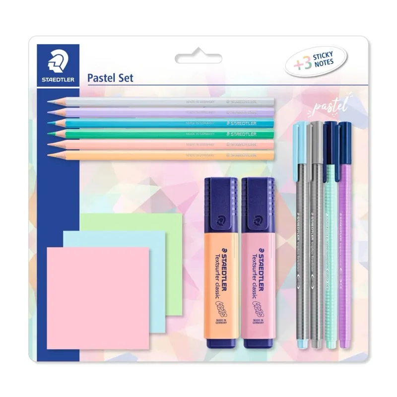 Conjunto canetas e lápis de cor pastel, STAEDTLER